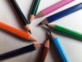 A image of set of color pencils. Royalty Free Stock Photo