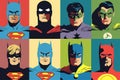 Image, Set of Superheroes. Cute League, Superhero Team. Conceptual Image Depicting a Team of Superheroes Gathered Against a Common