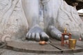 The image of Shantinatha, Shantinatha basadi, Chandragiri hill, Sravanabelgola, Karnataka.