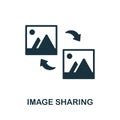 Image Sharing icon. Monochrome simple Image Sharing icon for templates, web design and infographics