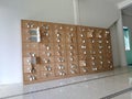 image of shoes locker at mosque Royalty Free Stock Photo
