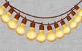 The image showcas. hghees a string of lights, featuring multiple round bulbs . generative ai