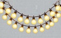 The image showcas. hghees a string of lights, featuring multiple round bulbs . generative ai