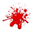 Vibrant red paint splatter with dynamic abstract design and splashes Royalty Free Stock Photo