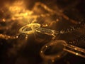 Abstract Encryption Key Elegance: Intricate Tech Digital Artwork Gradient Background