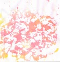 Hand-painted Watercolour Abstract Paint Splashes in Crimson and Orange