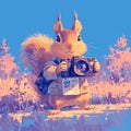 Captivating Squirrel Photographer in Action