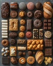 bakery desserts knolling style