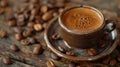 Authentic Aroma and Rich Taste in Traditional Coffee Cap Royalty Free Stock Photo