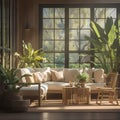 Cozy Sunroom Living Space Royalty Free Stock Photo