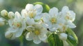 Flowering Crabapple Tree Blossom in Springtime Garden Royalty Free Stock Photo