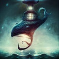 Misty Whale lantern freak monster abstract