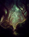 hyperdetailed forest magical godlike fantasy photography