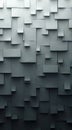 This image showcases a captivating abstract geometric wall pattern composed of overlapping squares in varying shades of gray Royalty Free Stock Photo