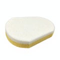White and Yellow Cleaning Sponge with Soft and Abrasive Sides Isolated on Transparent Background Royalty Free Stock Photo