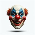 creepy clown mask with red nose - generated using ai Royalty Free Stock Photo