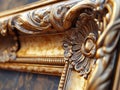 Ornate Golden Frame with Scrolled Design Royalty Free Stock Photo