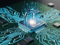 Secure data processing on circuit board Royalty Free Stock Photo