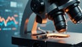 Advanced Microscope in High-Tech Laboratory Royalty Free Stock Photo