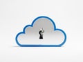 Cloud Security, Data Protection, Keyhole Cloud Icon, Technology Abstract Concept, Secure Cloud Storage Royalty Free Stock Photo