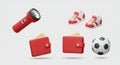 Red 3D Objects in Levitation Royalty Free Stock Photo