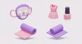 AI-Generated 3D Pastel Objects Royalty Free Stock Photo