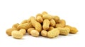 Raw peanuts monkey nuts groundnuts isolated. Royalty Free Stock Photo