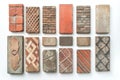 Vintage Bricks with Unique Patterns Royalty Free Stock Photo