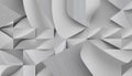Abstract Gray Paper Sculptures Geometric Design Royalty Free Stock Photo