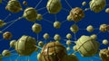 Futuristic Spheres in Deep Space Royalty Free Stock Photo