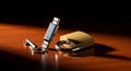 Data Security Concept USB Drive Padlock. Royalty Free Stock Photo