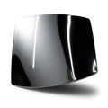 A sleek and modern black rectangular object with a glossy finish and a subtle reflection Royalty Free Stock Photo