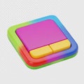 A vibrant stack of colorful sticky notes in a 3d design, isolated on transparent background Royalty Free Stock Photo