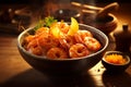 japanese fried prawns in bowl