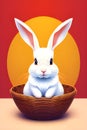Catalan illustration type of design bunny generative ai