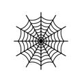 Vector art of a detailed spider web illustration, , creating a spooky and intricate design Royalty Free Stock Photo