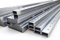 Versatile Steel Framing Studs and Panels: A Detailed Look at Construction Components on a White Royalty Free Stock Photo