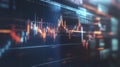 Dynamic Financial Graphs with Colorful Data Lines and Metrics on Digital Display