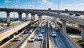 Urban Velocity: Multi-Level Highway Interchange in Motion Royalty Free Stock Photo