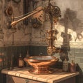 Elegant Steampunk Bidet - Vintage Bathroom Decor