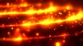 Abstract illustration depicting glowing fire lava with sparking particles details Royalty Free Stock Photo