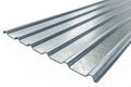 Galvanized Steel Roofing Sheet with Corrugated Texture for Industrial and Construction Applications Royalty Free Stock Photo