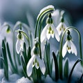 Group of Snowdrops Royalty Free Stock Photo