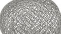 Abstract Metallic Wireframe Sphere with Complex Interwoven Pattern Royalty Free Stock Photo