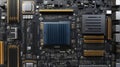 Detailed Top View of Modern Computer Motherboard Royalty Free Stock Photo