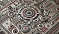Intricate Abstract Mechanical Pattern with Gears and Cogs