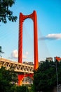 Hongyan Village Bridge spanning the Jialing River in Chongqing