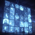 Interactive Holographic Memorial Wall Royalty Free Stock Photo