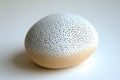 Textured Ceramic Egg on White Surface Royalty Free Stock Photo