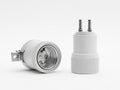 Light Bulb Socket and Connector Isolated on White Background, Electricity Concept Royalty Free Stock Photo